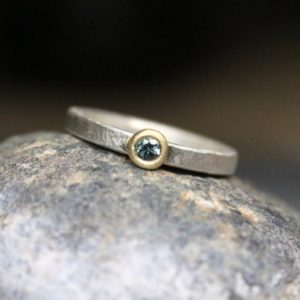 Simple Modern Sapphire Engagement Ring 18K Yellow Gold Silver Blueish or Greenish Genuine Gemstone Minimalist Bridal Band – Cerulean Circle | Natural genuine Array rings, simple unique alternative gemstone engagement rings. #rings #jewelry #bridal #wedding #jewelryaccessories #engagementrings #weddingideas #affiliate #ad