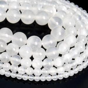 Genuine Natural White Selenite Loose Beads Round Shape 6mm 8mm 10mm 12mm | Natural genuine round Selenite beads for beading and jewelry making.  #jewelry #beads #beadedjewelry #diyjewelry #jewelrymaking #beadstore #beading #affiliate #ad