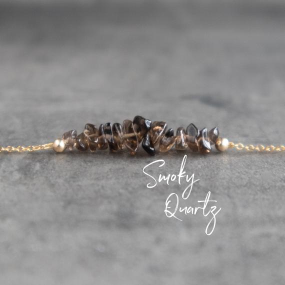 Smoky Quartz Necklace, Raw Crystal Necklaces For Women, Smokey Quartz Jewelry, Gift For Her, Sterling Silver Or Gold Filled