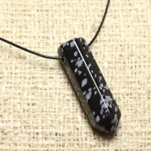 Shop Snowflake Obsidian Pendants! Pendant – speckled snowflake Obsidian point 30mm | Natural genuine Snowflake Obsidian pendants. Buy crystal jewelry, handmade handcrafted artisan jewelry for women.  Unique handmade gift ideas. #jewelry #beadedpendants #beadedjewelry #gift #shopping #handmadejewelry #fashion #style #product #pendants #affiliate #ad