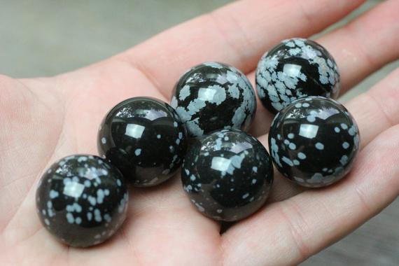 Snowflake Obsidian Stone Sphere 18 Mm S73