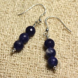 Shop Sodalite Earrings! Earrings 925 Silver – 6mm faceted Sodalite | Natural genuine Sodalite earrings. Buy crystal jewelry, handmade handcrafted artisan jewelry for women.  Unique handmade gift ideas. #jewelry #beadedearrings #beadedjewelry #gift #shopping #handmadejewelry #fashion #style #product #earrings #affiliate #ad