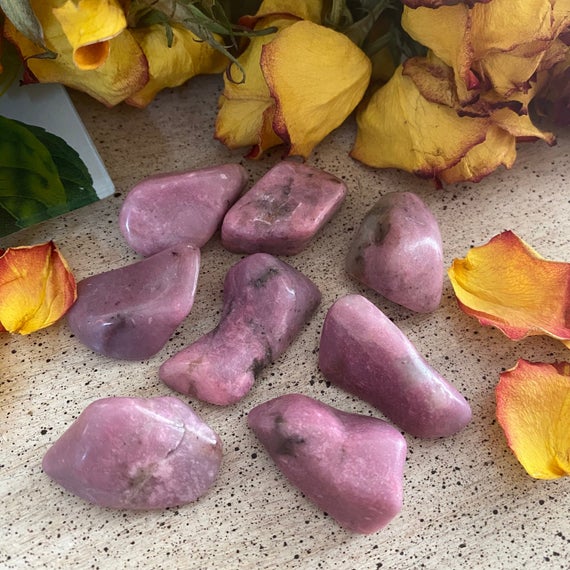 One Pink Thulite Tumbled Stone