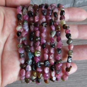 Multi Tourmaline Stretchy String Oval Bracelet G172 | Natural genuine Tourmaline bracelets. Buy crystal jewelry, handmade handcrafted artisan jewelry for women.  Unique handmade gift ideas. #jewelry #beadedbracelets #beadedjewelry #gift #shopping #handmadejewelry #fashion #style #product #bracelets #affiliate #ad