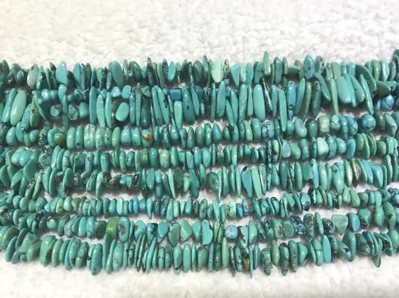 Natural Turquoise 5-8mm Chips Genuine Green Loose Beads 15 Inch Jewelry Supply Bracelet Necklace Material Support Wholesale