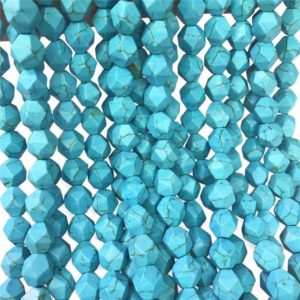 Shop Turquoise Faceted Beads! Faceted Turquoise Beads, Star Cut Beads, Gemstone Beads, 8mm, 10mm | Natural genuine faceted Turquoise beads for beading and jewelry making.  #jewelry #beads #beadedjewelry #diyjewelry #jewelrymaking #beadstore #beading #affiliate #ad