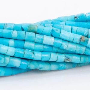 Shop Turquoise Round Beads! Genuine Natural Turquoise Gemstone Beads 1x1MM Aqua Blue Round Tube AAA Quality Loose Beads (111206) | Natural genuine round Turquoise beads for beading and jewelry making.  #jewelry #beads #beadedjewelry #diyjewelry #jewelrymaking #beadstore #beading #affiliate #ad