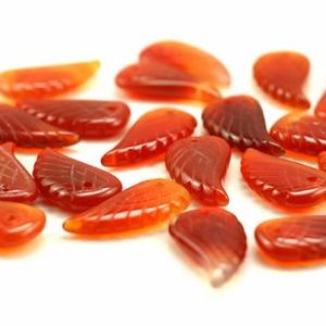 Shop Red Agate Beads! 19X10MM Red Agate Gemstone Carved Angel Wing Beads BULK LOT 2,6,12,24,48 (90187151-001) | Natural genuine beads Agate beads for beading and jewelry making.  #jewelry #beads #beadedjewelry #diyjewelry #jewelrymaking #beadstore #beading #affiliate #ad