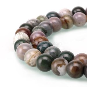 U Pick 1 Strand/15" Natural Indian Agate Healing Gemstone Round Beads 4mm 6mm 8mm 10mm for Bracelet Necklace Earrings Charm Jewelry Making