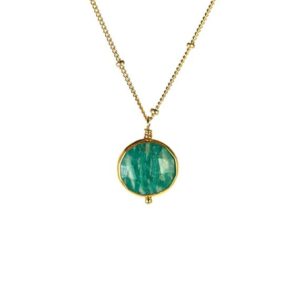 Shop Amazonite Necklaces! Green amazonite necklace – gold bezel set – gemstone necklace – green crystal necklace – 14k gold vermeil chain | Natural genuine Amazonite necklaces. Buy crystal jewelry, handmade handcrafted artisan jewelry for women.  Unique handmade gift ideas. #jewelry #beadednecklaces #beadedjewelry #gift #shopping #handmadejewelry #fashion #style #product #necklaces #affiliate #ad