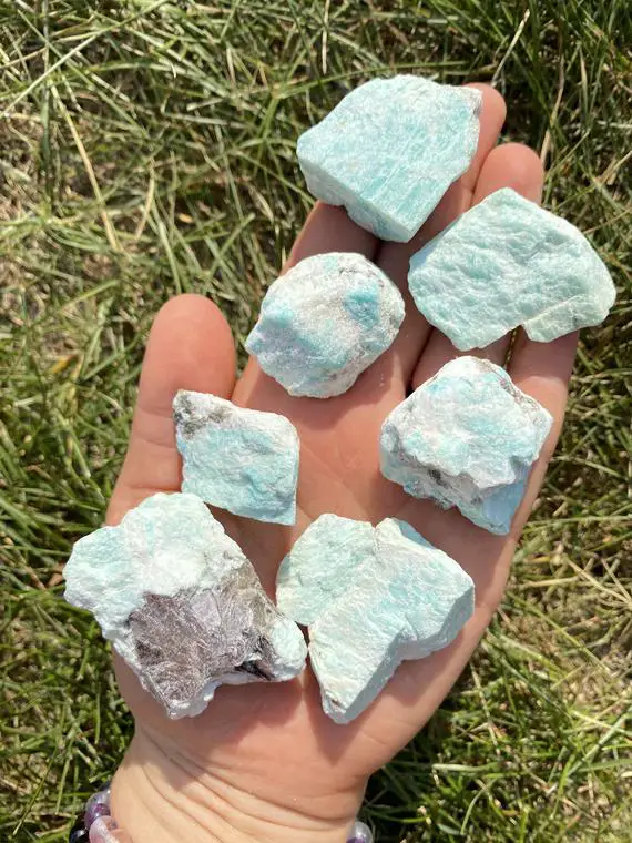 Raw Amazonite Crystal From Peru - Grade B Amazonite - Raw Amazonite Stone - Rough Amazonite - Natural Amazonite - Blue Amazonite Raw