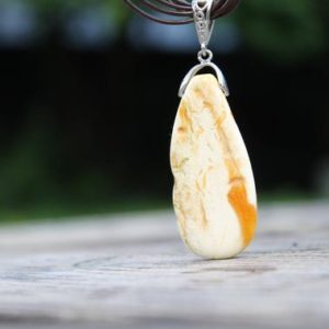 Shop Amber Pendants! White Amber Necklace Bone Amber Pendant Orange Pure Genuine Baltic Amber For Woman Gift For Her | Natural genuine Amber pendants. Buy crystal jewelry, handmade handcrafted artisan jewelry for women.  Unique handmade gift ideas. #jewelry #beadedpendants #beadedjewelry #gift #shopping #handmadejewelry #fashion #style #product #pendants #affiliate #ad