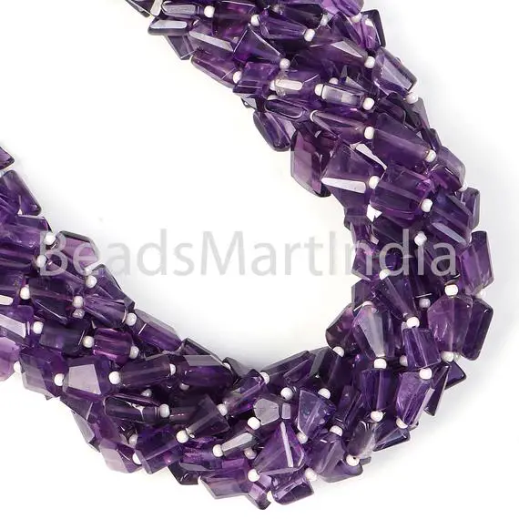 Amethyst Faceted Nugget Fancy Beads, 5x6-7x8 Mm Amethyst Nugget , Amethyst Faceted Nuggets Beads, Natural Amethyst Fancy Beads, Amethyst
