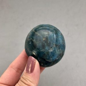 Shop Apatite Shapes! Blue Apatite Palm Stone | Natural genuine stones & crystals in various shapes & sizes. Buy raw cut, tumbled, or polished gemstones for making jewelry or crystal healing energy vibration raising reiki stones. #crystals #gemstones #crystalhealing #crystalsandgemstones #energyhealing #affiliate #ad