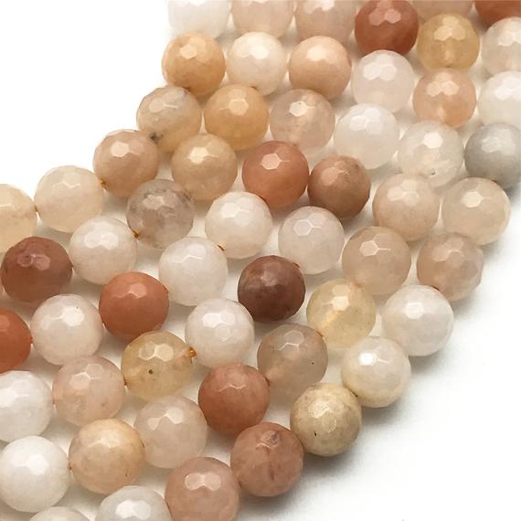 10mm Faceted Pink Aventurine Beads, Round Gemstone Beads, Wholesale Beads