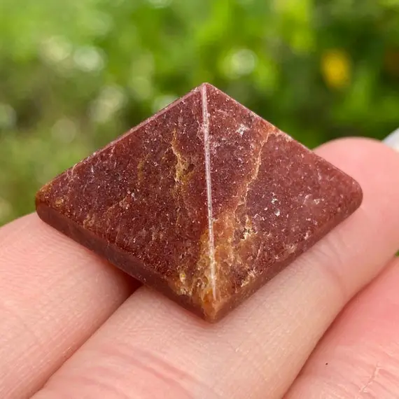 Red Aventurine Pyramid, Red Aventurine, Pyramids, Pyramid, Point, Aventurine, Power Point, Crystal Pyramid, Mini Pyramid