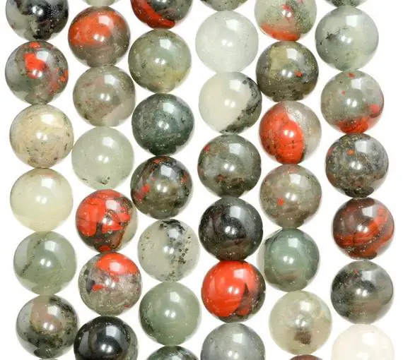 4mm Blood Stone Gemstone Grade Aa Red Round Loose Beads 15 Inch Full Strand (80005946-m36)