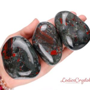 Shop Tumbled Bloodstone Crystals & Pocket Stones! Huge Bloodstone Tumbled Stone, Huge Bloodstone Tumbled Stones, Giant Huge Bloodstone Tumbled Stones, Giant Bloodstone Tumbled Stones, Gift | Natural genuine stones & crystals in various shapes & sizes. Buy raw cut, tumbled, or polished gemstones for making jewelry or crystal healing energy vibration raising reiki stones. #crystals #gemstones #crystalhealing #crystalsandgemstones #energyhealing #affiliate #ad