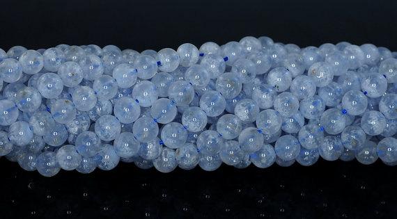 6mm Chalcedony Blue Lace Agate Gemstone Blue Aa Round 6mm Loose Beads 15.5 Inch Full Strand (90183789-368)