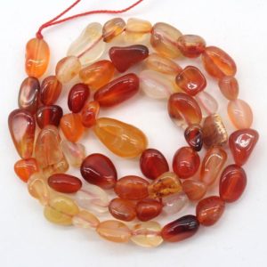 Shop Carnelian Chip & Nugget Beads! 6-8mm Nugget Red Carnelian Beads ,Irregular Carnelian Beads ,Loose Pebble beads,semiprecious beads,Jewelry gemstone beads-15.5-NST1220-22 | Natural genuine chip Carnelian beads for beading and jewelry making.  #jewelry #beads #beadedjewelry #diyjewelry #jewelrymaking #beadstore #beading #affiliate #ad