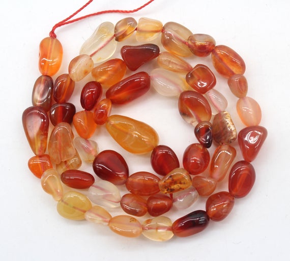 6-8mm Nugget Red Carnelian Beads ,irregular Carnelian Beads ,loose Pebble Beads,semiprecious Gemstone Beads,diy Loose Beads -15.5-nst1220-22