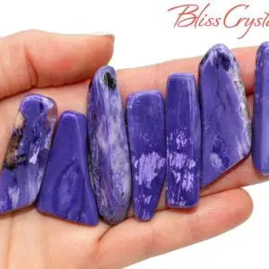 Shop Charoite Stones & Crystals! 1 CHAROITE Flat Stick, Grade AA Polished Healing Crystal and Stone for Transformation #CS69 | Natural genuine stones & crystals in various shapes & sizes. Buy raw cut, tumbled, or polished gemstones for making jewelry or crystal healing energy vibration raising reiki stones. #crystals #gemstones #crystalhealing #crystalsandgemstones #energyhealing #affiliate #ad