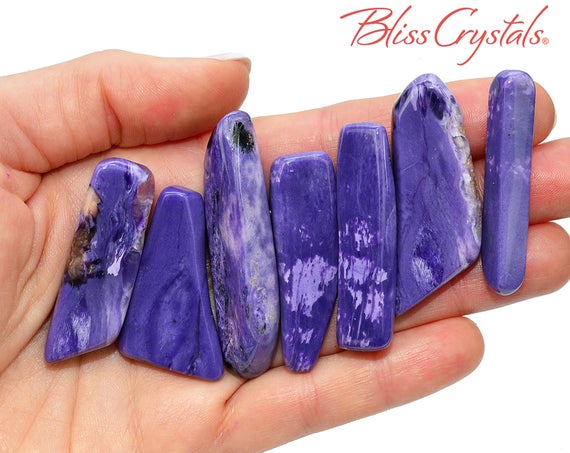 1 Charoite Flat Stick, Grade Aa Polished Healing Crystal And Stone For Transformation #cs69