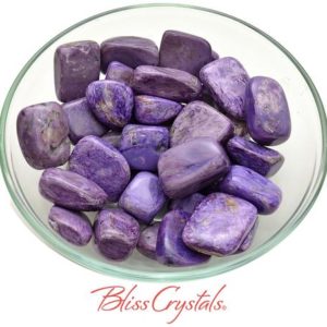 Shop Charoite Stones & Crystals! 1 CHAROITE Tumbled Stone Rare Healing Crystal and Stone from Russia #CT49 | Natural genuine stones & crystals in various shapes & sizes. Buy raw cut, tumbled, or polished gemstones for making jewelry or crystal healing energy vibration raising reiki stones. #crystals #gemstones #crystalhealing #crystalsandgemstones #energyhealing #affiliate #ad
