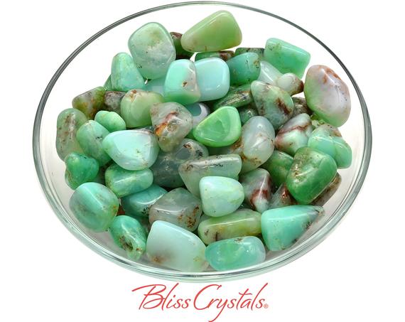1 Chrysoprase Medium Tumbled Stone Bright Green Crystal For Relationship Healing #ct44