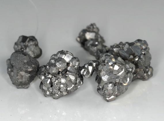17x13mm Cluster Natural Citrine Gemstone Titanium Silver Nugget Loose Beads 6 Inch Half Strand (90185046-905)