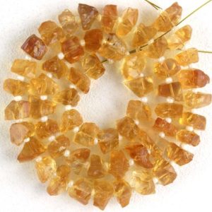 1 Strand Bio Citrine Natural crystal shapes beads 8'' 62 grams 11X12 14X21 MM