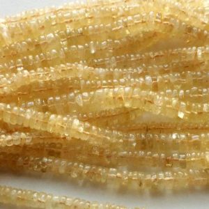 Shop Citrine Bead Shapes! 6-7mm Citrine Plain Wheel Beads, Citrine Plain Tyre Beads, Natural Citrine Plain Spacer Beads, Citrine For Necklace (8IN To 16IN Options) | Natural genuine other-shape Citrine beads for beading and jewelry making.  #jewelry #beads #beadedjewelry #diyjewelry #jewelrymaking #beadstore #beading #affiliate #ad
