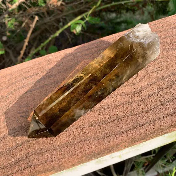 6.7" Natural Citrine Crystal Point - Genuine Untreated Stone - Polished - Healing Crystal - Meditation Stone- Crystal Wand- From Brazil 424g