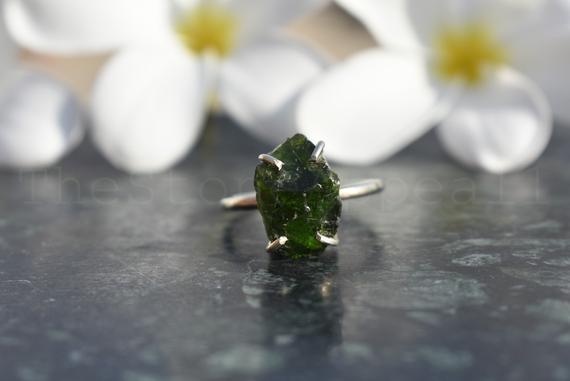 Chrome Diopside Ring, Silver Ring, Gemstone, Statement, Bridal, Wedding, Natural, Handmade, Sterling Silver Ring, Boho Ring, Love Ring, Wife