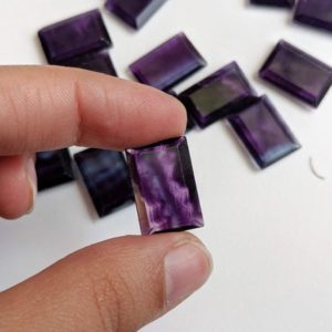 12x18mm Fluorite Emerald Cut, 6 Pieces Natural Purple Fluorite Rectangle Cabochons For Jewelry, Loose Fluorite Stones – PKSG129 | Natural genuine stones & crystals in various shapes & sizes. Buy raw cut, tumbled, or polished gemstones for making jewelry or crystal healing energy vibration raising reiki stones. #crystals #gemstones #crystalhealing #crystalsandgemstones #energyhealing #affiliate #ad