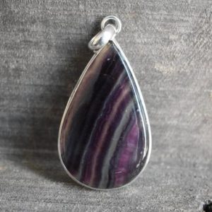 Shop Fluorite Pendants! natural purple fluorite pendant,925 silver pendant,fluorite gemstone pendant,fluorite pendant,gemstone pendant,drop shape pendant | Natural genuine Fluorite pendants. Buy crystal jewelry, handmade handcrafted artisan jewelry for women.  Unique handmade gift ideas. #jewelry #beadedpendants #beadedjewelry #gift #shopping #handmadejewelry #fashion #style #product #pendants #affiliate #ad