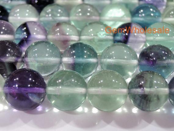 15.5“ 8mm/10mm/12mm Natural Rainbow Fluorite Round Beads, Top Quality Semi-precious Stone, Diy Beads, Multi Color Gemstone,