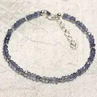 Stretch Bracelets Iolite Gemstone Bracelets Iolite Gemstone Bracelet for Men/'s /& Women Rondelle Healing Bracelet 3mm To 8mm