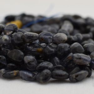 Shop Iolite Chip & Nugget Beads! High Quality Grade A Natural Iolite Semi-Precious Gemstone Tumbled Stone Nugget Pebble Beads – 5mm – 8mm – 15" strand | Natural genuine chip Iolite beads for beading and jewelry making.  #jewelry #beads #beadedjewelry #diyjewelry #jewelrymaking #beadstore #beading #affiliate #ad