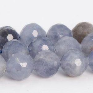 Shop Iolite Faceted Beads! 6MM Light Color Iolite Beads Grade A Genuine Natural Gemstone Micro Faceted Round Loose Beads 15.5" / 7.5" Bulk Lot Options (109064) | Natural genuine faceted Iolite beads for beading and jewelry making.  #jewelry #beads #beadedjewelry #diyjewelry #jewelrymaking #beadstore #beading #affiliate #ad
