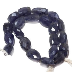 Shop Iolite Beads! Iolite Beads, Faceted Tumbles, Iolite Gemstone Beads, 25mm To 30mm Beads, Wholesale Price, 13 Inch Strand, SKU-AA50 | Natural genuine beads Iolite beads for beading and jewelry making.  #jewelry #beads #beadedjewelry #diyjewelry #jewelrymaking #beadstore #beading #affiliate #ad