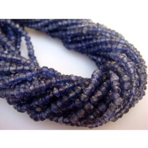 Shop Iolite Necklaces! 3-3.5mm Iolite Faceted Rondelle Beads, Blue Iolite Faceted Beads, Iolite Faceted Rondelle For Necklace (1St To 5St Options) – GSA42 | Natural genuine Iolite necklaces. Buy crystal jewelry, handmade handcrafted artisan jewelry for women.  Unique handmade gift ideas. #jewelry #beadednecklaces #beadedjewelry #gift #shopping #handmadejewelry #fashion #style #product #necklaces #affiliate #ad
