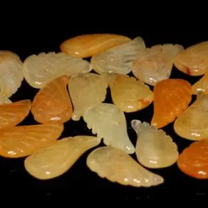 11X6MM Yellow Jade Gemstone Carved Angel Wing Beads BULK LOT 2,6,12,24,48 (90187169-001) | Natural genuine other-shape Gemstone beads for beading and jewelry making.  #jewelry #beads #beadedjewelry #diyjewelry #jewelrymaking #beadstore #beading #affiliate #ad