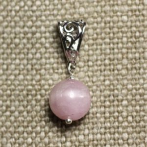 Shop Kunzite Jewelry! Collier Pendentif Pierre – Kunzite Boule 12mm | Natural genuine Kunzite jewelry. Buy crystal jewelry, handmade handcrafted artisan jewelry for women.  Unique handmade gift ideas. #jewelry #beadedjewelry #beadedjewelry #gift #shopping #handmadejewelry #fashion #style #product #jewelry #affiliate #ad