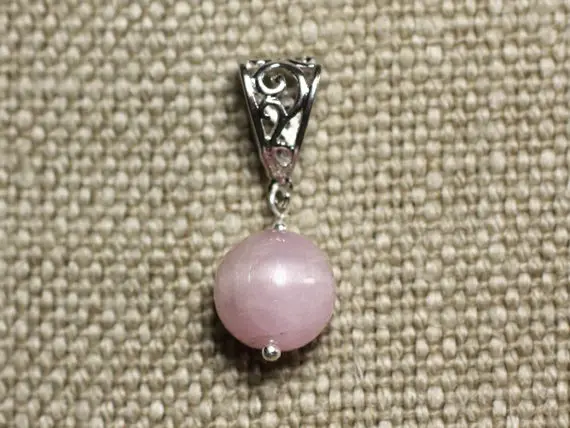 Collier Pendentif Pierre - Kunzite Boule 12mm