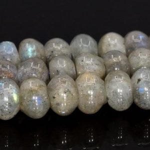 Shop Labradorite Rondelle Beads! 6x4MM Gray Labradorite Beads Grade AA Genuine Natural Gemstone Full Strand Rondelle Loose Beads 15" BULK LOT 1,3,5,10 and 50 (105029-1396) | Natural genuine rondelle Labradorite beads for beading and jewelry making.  #jewelry #beads #beadedjewelry #diyjewelry #jewelrymaking #beadstore #beading #affiliate #ad