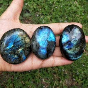 Flashy Labradorite Palm Stone Healing Crystals | Natural genuine stones & crystals in various shapes & sizes. Buy raw cut, tumbled, or polished gemstones for making jewelry or crystal healing energy vibration raising reiki stones. #crystals #gemstones #crystalhealing #crystalsandgemstones #energyhealing #affiliate #ad