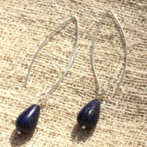 Shop Lapis Lazuli Earrings! Boucles oreilles Argent 925 – Lapis Lazuli Gouttes 12x8mm | Natural genuine Lapis Lazuli earrings. Buy crystal jewelry, handmade handcrafted artisan jewelry for women.  Unique handmade gift ideas. #jewelry #beadedearrings #beadedjewelry #gift #shopping #handmadejewelry #fashion #style #product #earrings #affiliate #ad