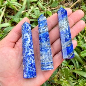 Shop Lapis Lazuli Points & Wands! Lapis Lazuli Tower, Lapis Lazuli Point, Lapis Lazuli, Crystal, Points, Obelisk, Pillar, Tower, Point, Power Point | Natural genuine stones & crystals in various shapes & sizes. Buy raw cut, tumbled, or polished gemstones for making jewelry or crystal healing energy vibration raising reiki stones. #crystals #gemstones #crystalhealing #crystalsandgemstones #energyhealing #affiliate #ad
