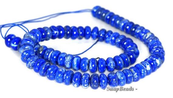 10x5mm Azura Lapis Lazuli Gemstone Aa Blue Rondelle 10x5mm Loose Beads 7.5 Inch Half Strand (90144638-258)